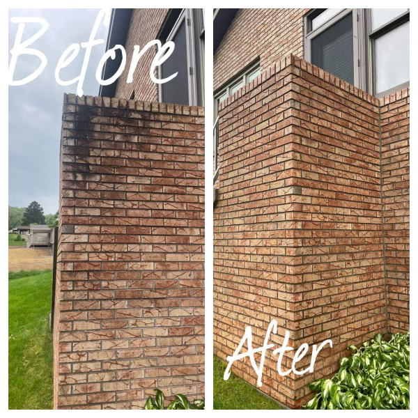 Pressure washing results